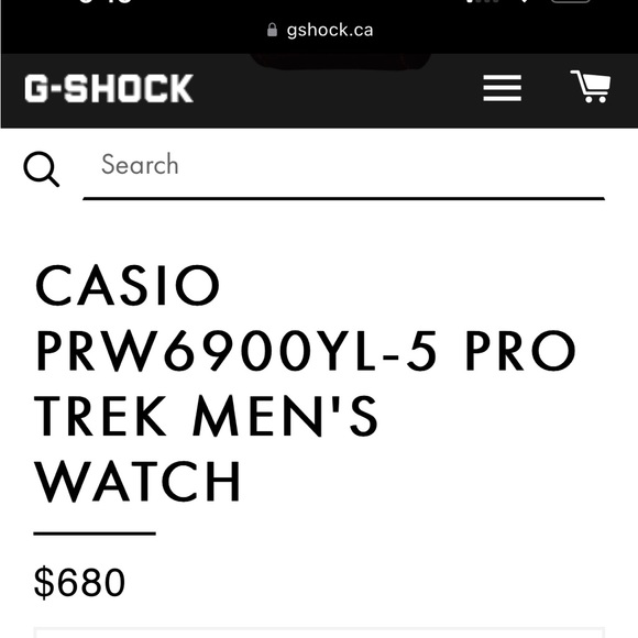 Casio Pro Trek PRW-6900YL-5 Tough Solar watch - Picture 2 of 4